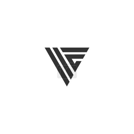 Illustration for Letter HE Logo Design Vector Template. Initial HE Letter Design Vector Illustration. - Royalty Free Image