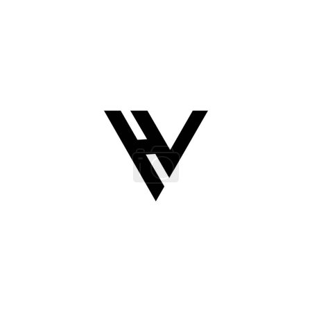 Ilustración de Logotipo HV para la marca de lujo. Diseño elegante y elegante para su empresa. - Imagen libre de derechos