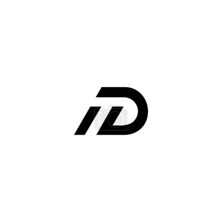 Illustration for ID letter Type Logo Design vector Template. Abstract Letter ID logo Design. - Royalty Free Image