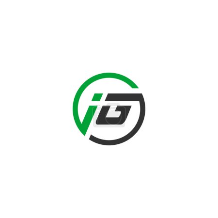 Foto de Logotipo vinculado Carta IG para el negocio y la identidad de la empresa. Carta Creativa IG Logo Vector Plantilla. - Imagen libre de derechos