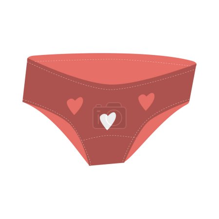 Illustration for Reusable panties for menstruation in a flat style. Vector illustration on white background - Royalty Free Image