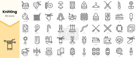 Ilustración de Conjunto de iconos de punto. Paquete de iconos de estilo de línea simple arte. Ilustración vectorial - Imagen libre de derechos