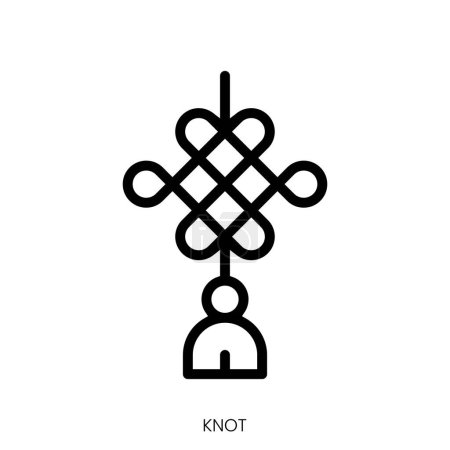 Illustration for Knot icon. Line Art Style Design Isolated On White Background - Royalty Free Image