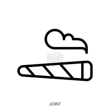 Illustration for Joint icon. Line Art Style Design Isolated On White Background - Royalty Free Image