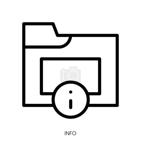 info icon. Line Art Style Design Isolated On White Background