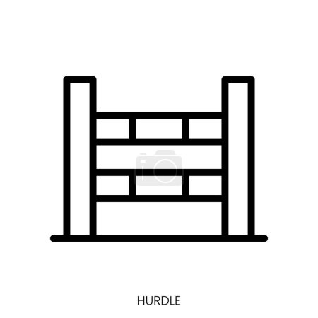 hurdle icon. Line Art Style Design Isolated On White Background