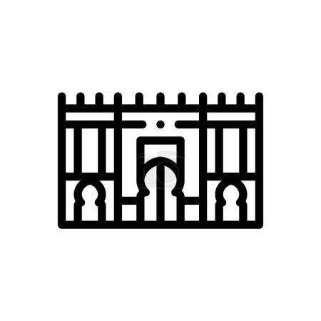 bab mansour icon. Thin Linear Style Design isoliert auf weißem Hintergrund