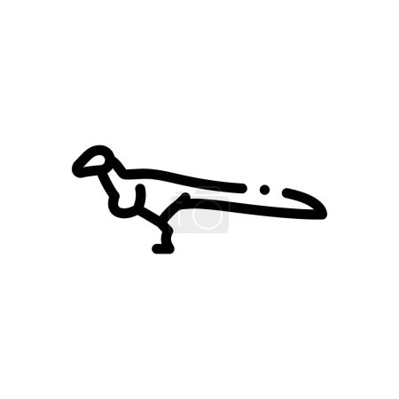 Illustration for Austroraptor icon. Thin Linear Style Design Isolated On White Background - Royalty Free Image