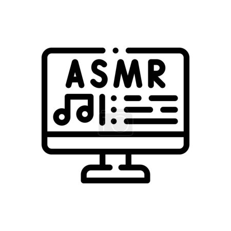 asmr icon. Thin Linear Style Design Isolated On White Background