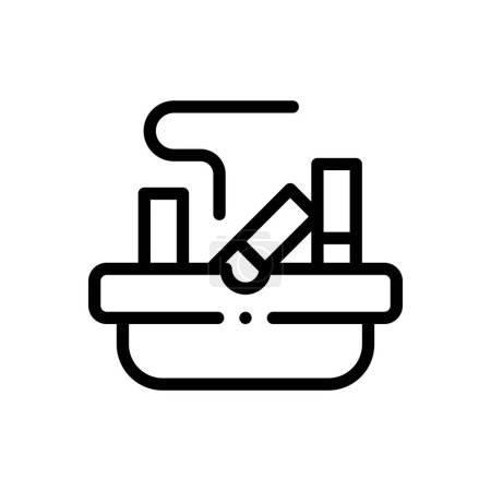 ashtray icon. Thin Linear Style Design Isolated On White Background