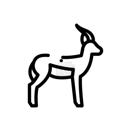 Antilopensymbol. Thin Linear Style Design isoliert auf weißem Hintergrund