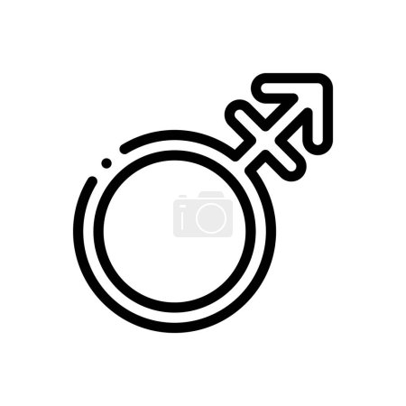 androgyne icon. Thin Linear Style Design Isolated On White Background