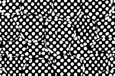 Illustration for Black and White Polka Dot Pattern. Seamless Vector Background. - Royalty Free Image