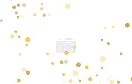 Ilustración de Confiti dorado sobre fondo blanco. Ilustración de una gota de partículas brillantes. Elemento decorativo. Fondo de lujo para su diseño, tarjetas, invitaciones, regalos, vip. - Imagen libre de derechos