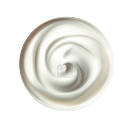 Téléchargez les photos : Beauté blanche vue de dessus crème. texture isolée - en image libre de droit