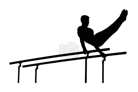 Téléchargez les photos : Barres parallèles gymnaste masculin en gymnastique artistique - en image libre de droit