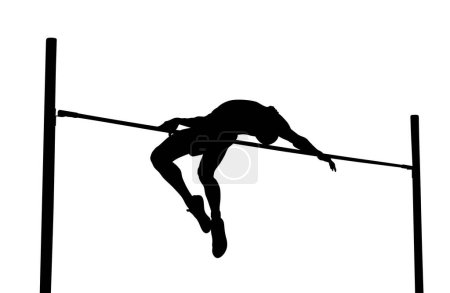 Ilustración de Salto de altura masculino es pista y evento de campo - Imagen libre de derechos