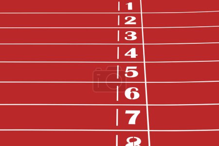 Illustration for Finish line track running in athletics. sport background - Royalty Free Image