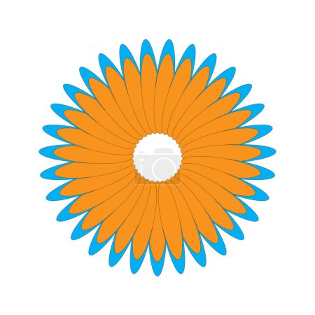 Téléchargez les photos : Fleur de tournesol Pétale Chrysanthème Orange Marguerite orange simple, icône de fleur, symbole - en image libre de droit