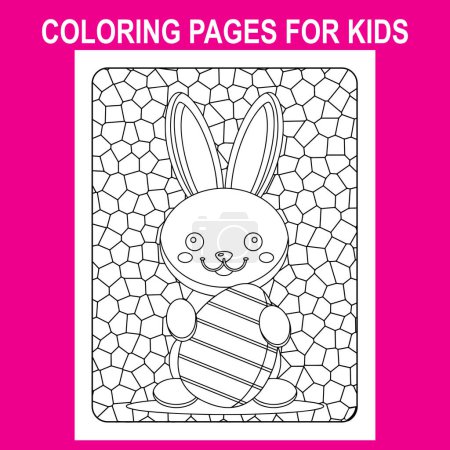 Téléchargez les photos : Imprimer Livre de coloriage de Pâques pour les tout-petits, Coloriages en verre stand pour les enfants, Coloriages de Pâques photo - en image libre de droit