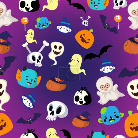 Téléchargez les photos : Illustration de vecteur transparente motif Halloween - en image libre de droit