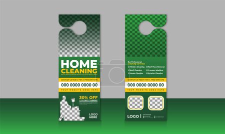 Illustration for Real estate home sale door hanger design template, hotel knob design. vector door hanger. - Royalty Free Image