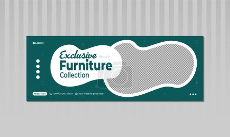 Photo for Modern furniture sale banner Template Exclusive Furniture social media cover design Suitable  posts for web internet ads - Royalty Free Image