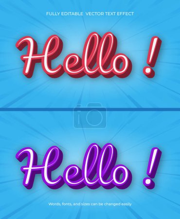 Photo for Vector editable stylish text effect, 3d text design - Royalty Free Image