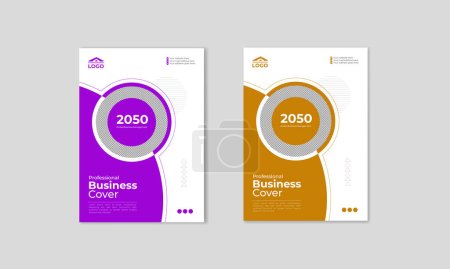 Ilustración de Annual report cover design or vector stylish modern business brochure design template, Vector business brochure cover design or annual report and company profile or booklet cover, Vector brochure business book cover design template and vector design - Imagen libre de derechos
