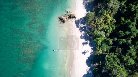 Drone shooting on the island of Tortuga Costa Rica. High quality photo