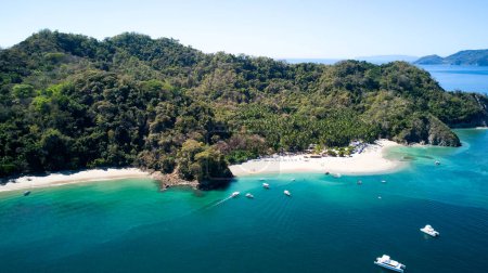Photo for Drone shooting on the island of Tortuga Costa Rica. High quality photo - Royalty Free Image