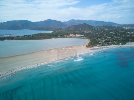 Photo for Simius Beach near Villasimius, Sardinia, Italy. drone. High quality photo - Royalty Free Image
