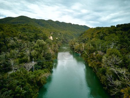 Téléchargez les photos : Loboc River Bohol. Philippines . Un drone. Photo de haute qualité - en image libre de droit