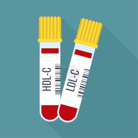 Illustration for Medical test tube with blood vector illustration - Royalty Free Image