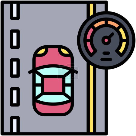 icône de limitation de vitesse, accident de voiture et illustration vectorielle liée à la sécurité