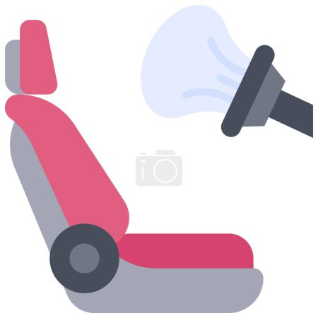 Airbag-Symbol, Autounfall und sicherheitsrelevante Vektor-Illustration