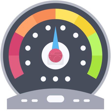 Speed meter icon, car accident and safety related vector illustration
