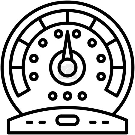 Speed meter icon, car accident and safety related vector illustration