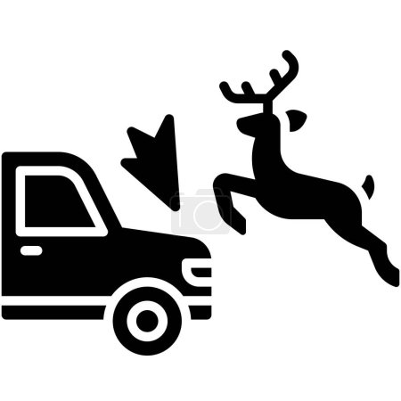 Accident de voiture impliquant une icône animale, accident de voiture et illustration vectorielle liée à la sécurité