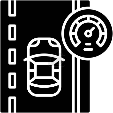 Speed limit icon, car accident and safety related vector illustration