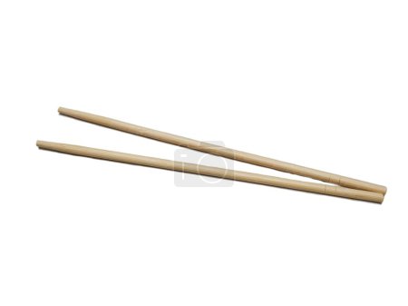 Photo for Bamboo chopsticks on a white background - Royalty Free Image