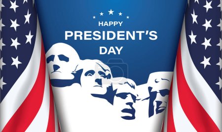 Hintergrund-Design zum Tag des Präsidenten. Banner, Poster, Grußkarten. Vektorillustration.