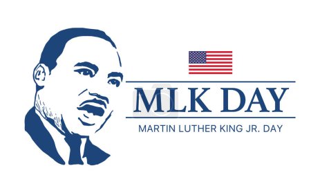 Ilustración de Martin Luther King diseño de diseño de banner de día, ilustración de vectores - Imagen libre de derechos