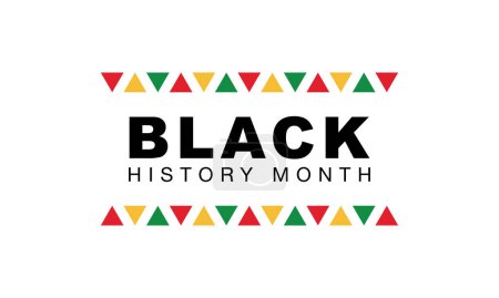 Illustration for February is National Black History Month. Holiday concept. Template for background, banner, card, poster with text inscription. Vector EPS10 illustration - Royalty Free Image