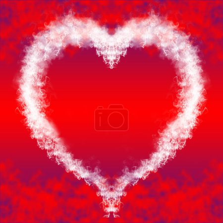 Photo for White heart shape cloud abstract - Valentines Day - Royalty Free Image