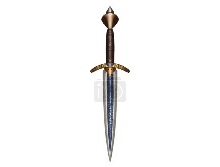 Photo for 2d render of a sword isolated on white background - Royalty Free Image