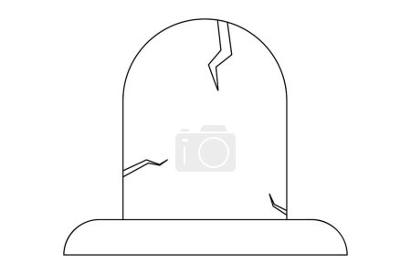 Illustration for Grave vector isolated on white background. Halloween vector. - Royalty Free Image