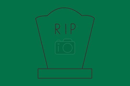 Illustration for Grave vector isolated on white background. Halloween vector. - Royalty Free Image