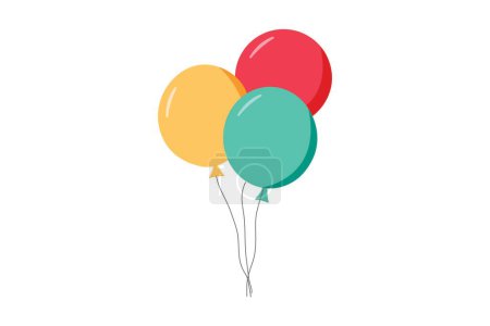 Photo for Vector illustration of balloons and celebration symbol. set of party and birthday stock icon for web. - Royalty Free Image