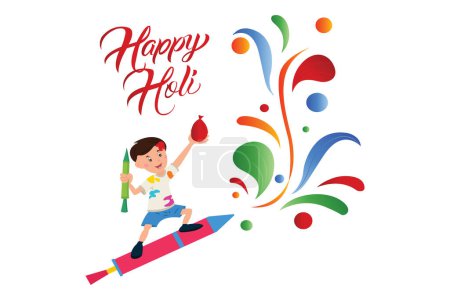Illustration for Happy holi festival. Vector illustration design. - Royalty Free Image